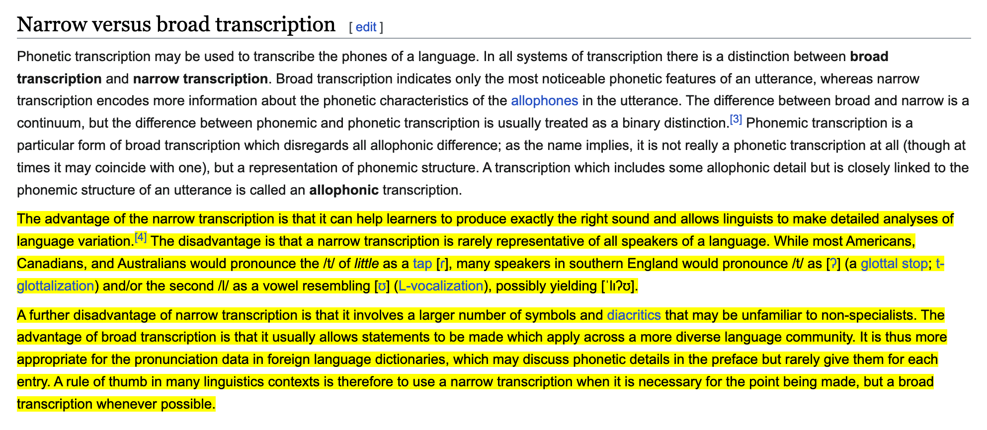 https://en.wikipedia.org/wiki/Phonetic_transcription